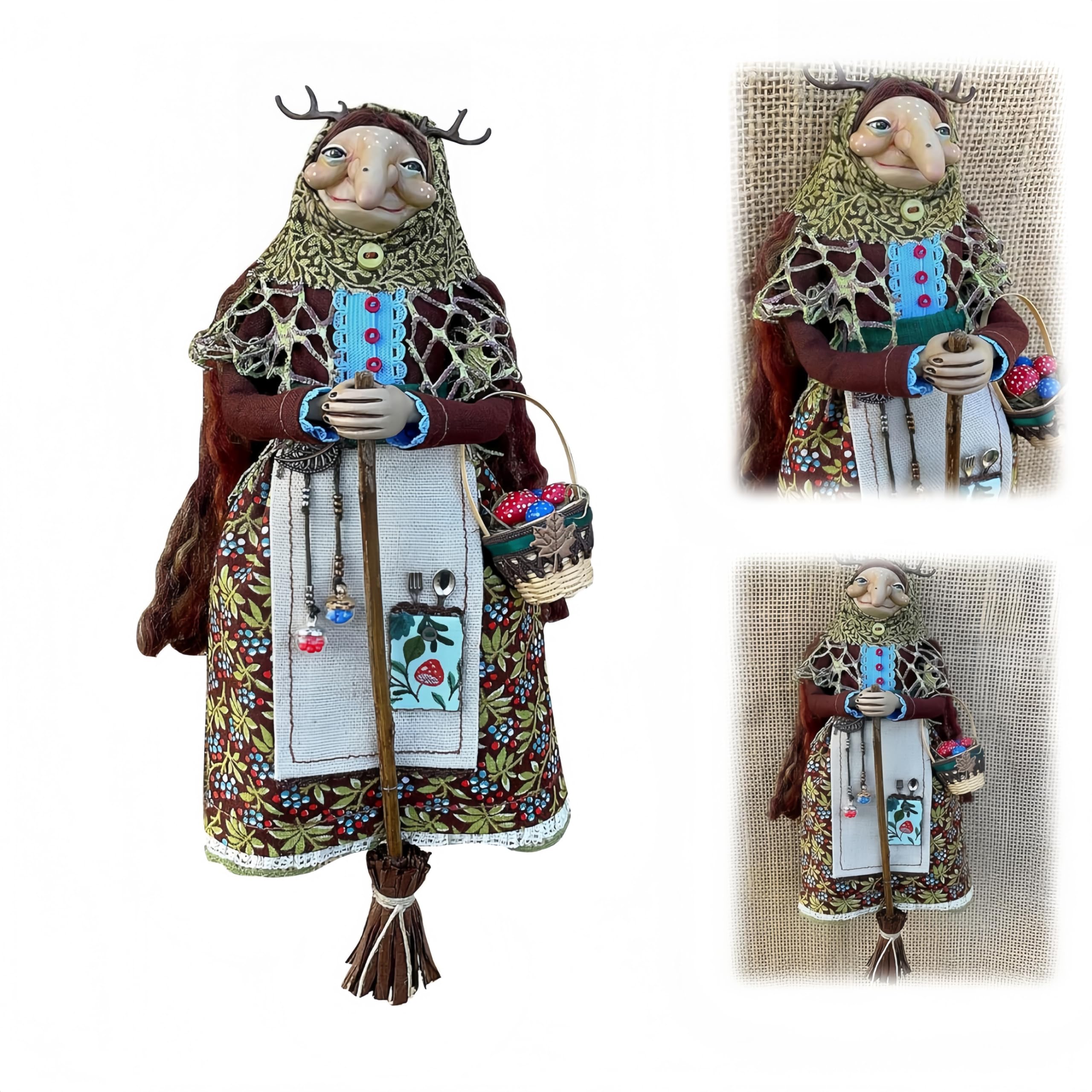 Amazon.co.jp: Aokdlia ハンドメイドキッチンウィッチ人形、マジック
